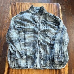 OUT FROM UNDER (Urban Outfitters) Gray Plaid Shirt Button down